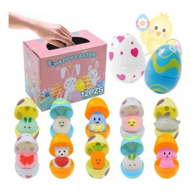 12pzs Huevos De Pascua Juguetes Conejo Regalos Para Niños Modelo 1