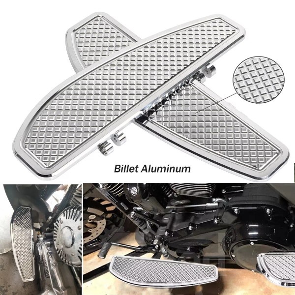 Unbranded Front Stretched Floorboard Foot Boards For Harley Road King