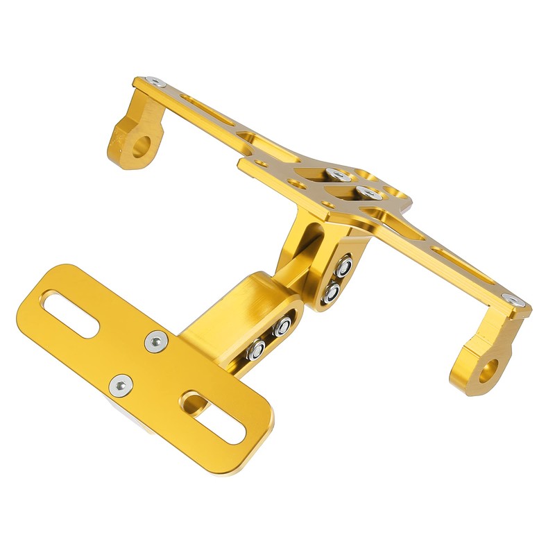 Motoforti Motorcycle License Plate Bracket Fender Eliminate Kit Gold Tone