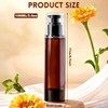 2 Pcs 100ml 3.4 oz Brown Plastic Airless Pump Bottles