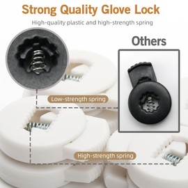 AliBall Glove Locks, Lace Locks for Baseball Glove 8 Pack, Never Need Thying Knots Again, Strong Elasticity, Made Plastic and Springs, Fits All Gloves, Baseball Glove Accessories (Gray)