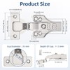 Chibery 50 Pack 3/4" Full Overlay Soft Close Concealed Hinge