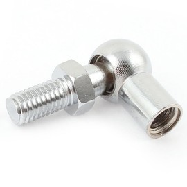 TA-VIGOR 1Pcs Rod End Ball Bearing with Stud, Right-Hand Female Thread M8x1.25mm and Right-Hand Male Thread M8x1.25mm, L-Shaped Spherical Joint for Gas Strut, Stainless Steel Angle Ball Socket