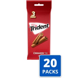 Trident Sugar Free Gum, Cinnamon Flavor, 60 Packs (840 Pieces Total)