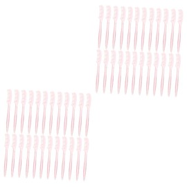Healeved 2sets Wispy Lashes Spoolies Eyebrow Brush Lash Extension Brush Eyelash Grooming Tool Professional Beauty Salon 100pcs*2 Random Color