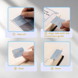 Lumintutu Laminated Bible Tabs, Gold Foil Large Print ESV Bible Study Journaling Supplies, Christian Gift for Women and Men, 90 Book Index Tabs for Old and New Testament, She Reads Truth Bible