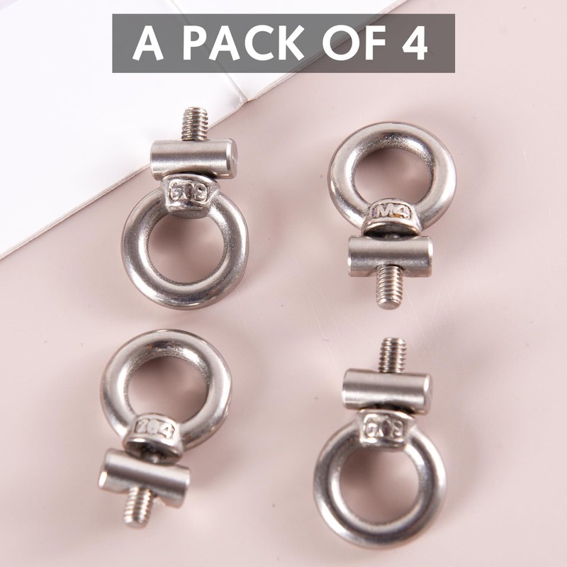 4 Sets Stainless Steel Awning Rail Stoppers Kit, M4 Lifting