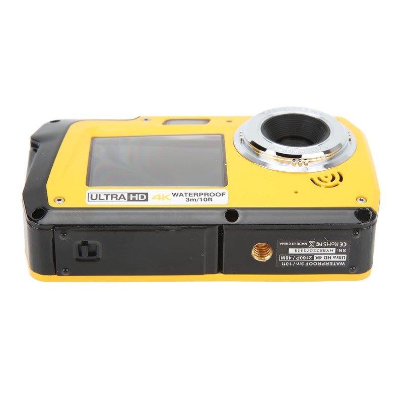 Underwater Camera, 4K 56MP Dual Screen Waterproof Camera with 18X