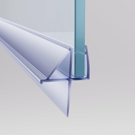 Framed Shower Door Bottom Seal, 3/16" x 39" Glass Door Seal Strip, Shower Door Sweep, Stop Leaks and Create a Water Barrier, Clear Vinyl, 5-6MM