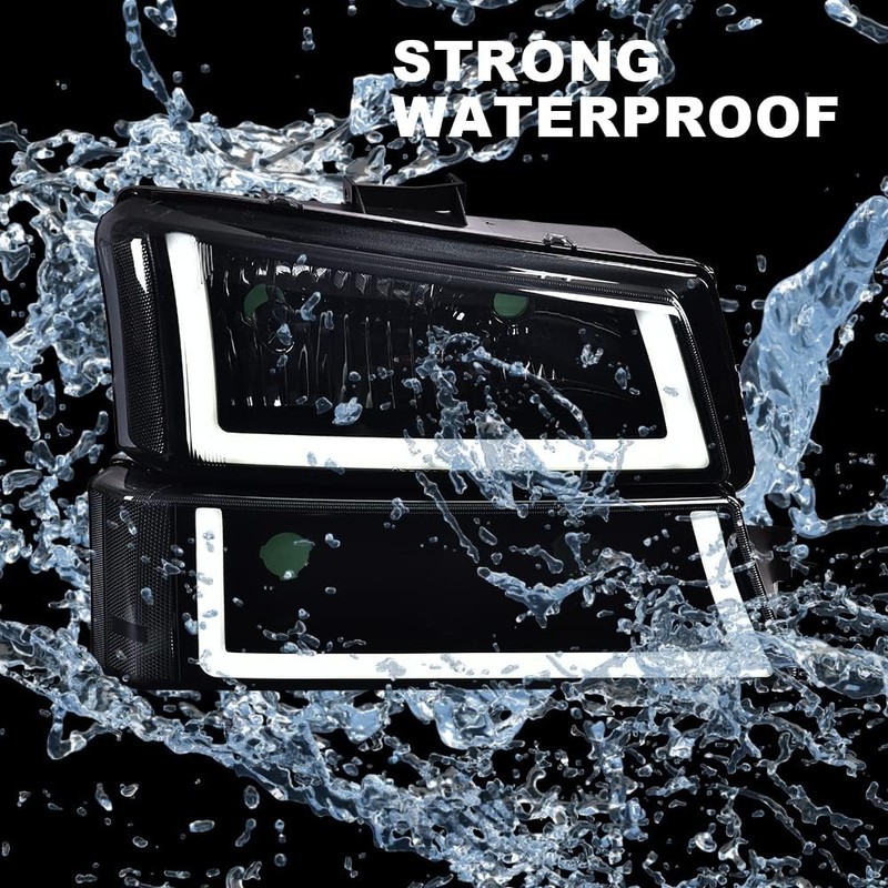 G-PLUS LED DRL Headlights, Compatible with 2003-2006 Chevy Avalanche 1500