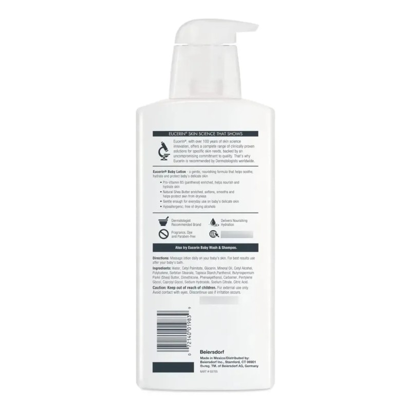 Eucerin Baby Loción Corporal 400 Ml | Hipoalergénica, Sin Fr