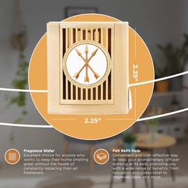 Belle Aroma Plugables ScentSlide Night Light Electric Aromatherapy Home Fragrance Diffuser - & 1 Tahitian Vanilla Fragrance Wafer - Arrows/Frosted Sandstone - for Bathroom, Bedroom, Hallway, Kitchen