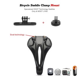 Xotic Tech Saddle Clamp Mount for Gopro Camera Garmin Varia Rearview Radar Rear Light, Compatible with S-Works SWAT & Most Lynx - Type B