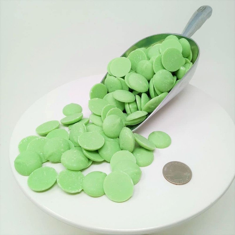 Merckens Coating Wafers, Lite Green Color, 2 Pound Package, Melting