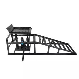BLVD 1pc 5T/11000lb Hydraulic Car Ramps Hydraulic Vertical Ramps Low Profile Black