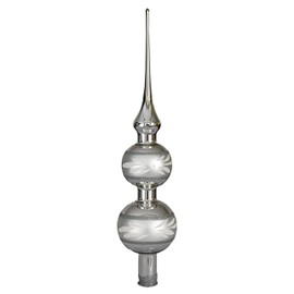 Jingle Bells Lauscha Wanda Christmas Tree Topper Silver with Decoration