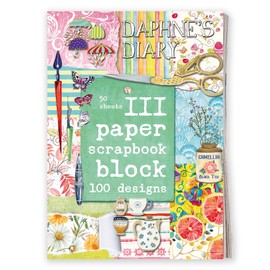 Daphne's Diary Scrapbook III | 50 Pages with 100 Beautiful Designs | Vintage Scrapbooking Kit with High-Quality Paper and Craft Materials | Ideal for Self-Care and Creative Projects