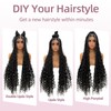 Janyuwool 36" Full Lace Boho Knotless Box Braided Wigs Full