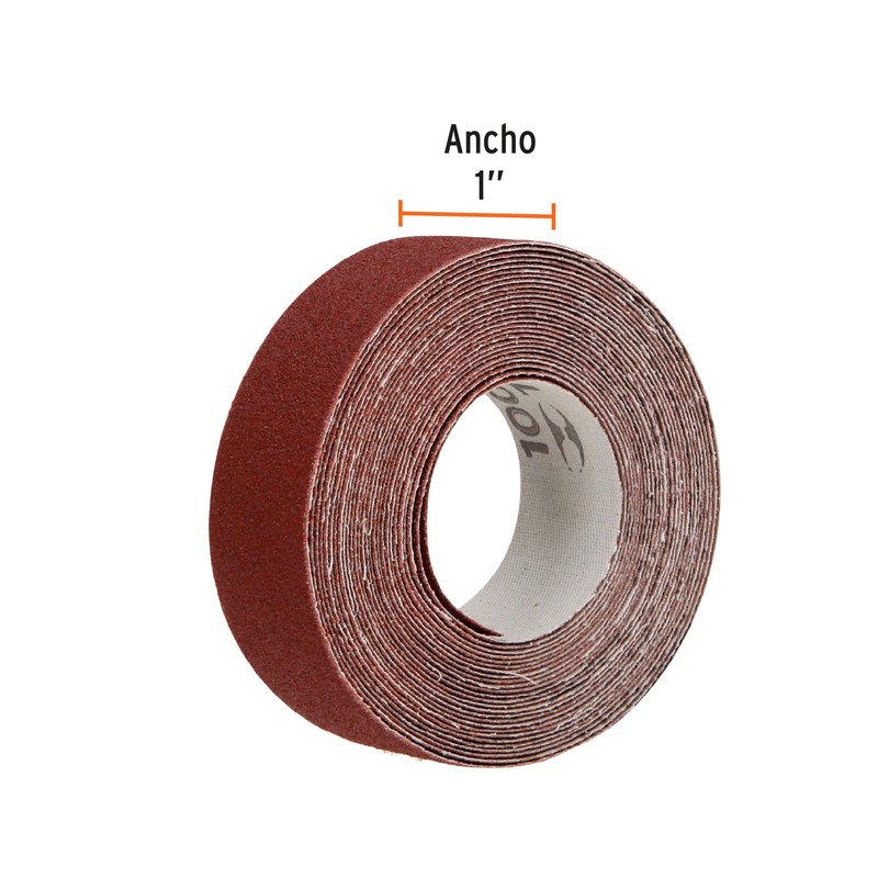 Truper LIPL-100-1X5, Lija para plomero grano 100, ancho 1', rollo