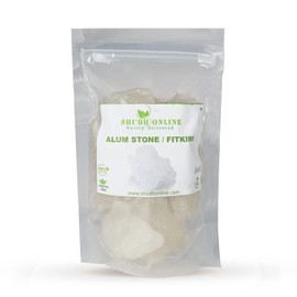 Alum Stone for Face (3.5 oz - 0.2 lb) Piedra de Alumbre Para Lavado Intimo - Natural Fitkari Stone for Shaving - Phitkari Alum Crystal Rocks | Potassium Alum (100g)