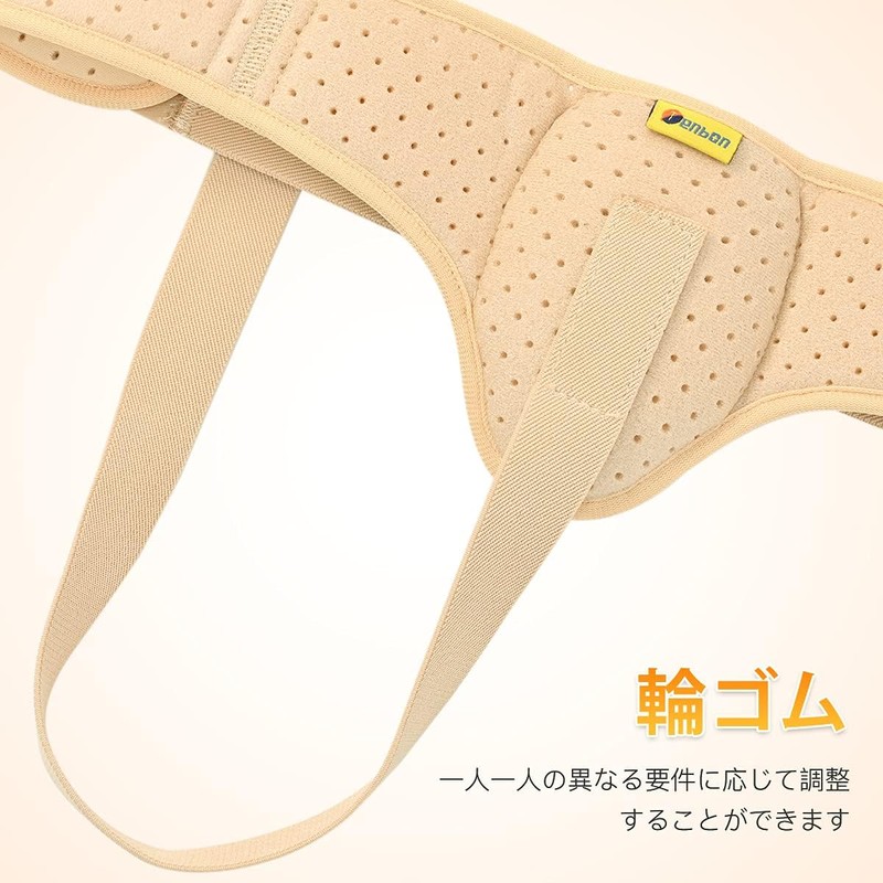 鼠径ヘルニアベルトトラス トラス ブレースシングル 鼠径ヘルニアサポーター インギナルまたはスポーツヘルニア用 ユニセックス脱腸ベルト 2つの取り外し可能な圧縮パッド 鼠径ヘルニアの軽減 男女兼用