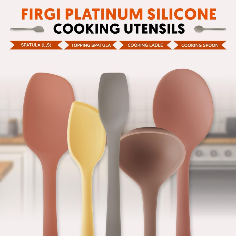 Firgi Platinum Silicone Topping Spatula for Cooking – BPA Free