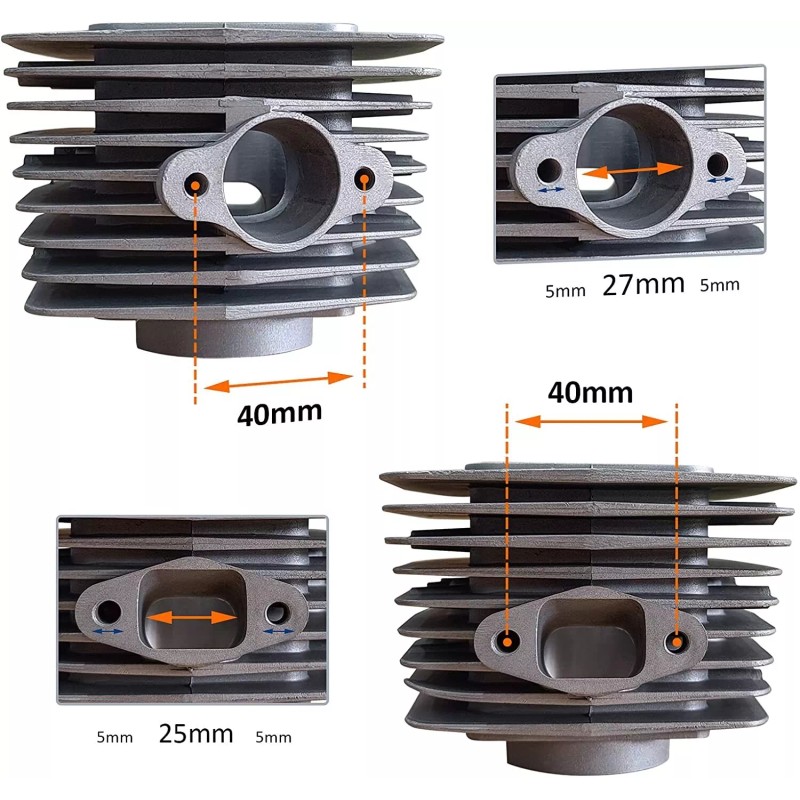CDHPOWER High Compression Racing Head and Cylinder Set for LD100/YD100