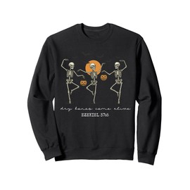 Retro Dry Bones Come Alive Ezekiel 37:5 Ballet Skeleton Sweatshirt