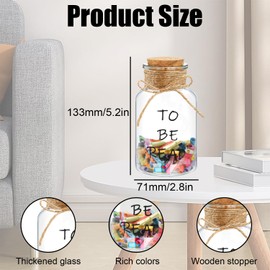 Huipalon To Be Read Jar for Choosing Your Next Book Reading List Jar Book Lover Gifts with 200 Sheets of Blank Paper 13 * 7cm/5.1 * 2.8in