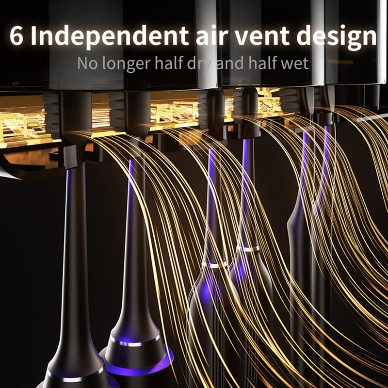 Wall Mounted Toothbrush Holders, Automatic Toothpaste Dispenser, 3 Cup Rechargeable