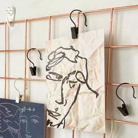 10 Pcs Small Heavy Duty Hook Clip Hook clamp Curtain clip for Clip Photo Home Decoration Art Craft Display Black