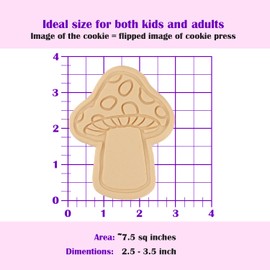 Amanita mushroom cookie cutter - Fall series - Dishwasher safe, 15mm deep Cookie cutter, Image press and Storage clip - Marshmallow Bliss