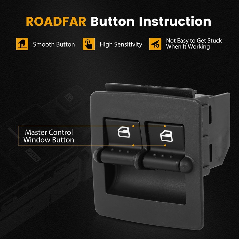 ROADFAR Window Switch Fits 1998-2010 for Volkswagen Beetle Front Left