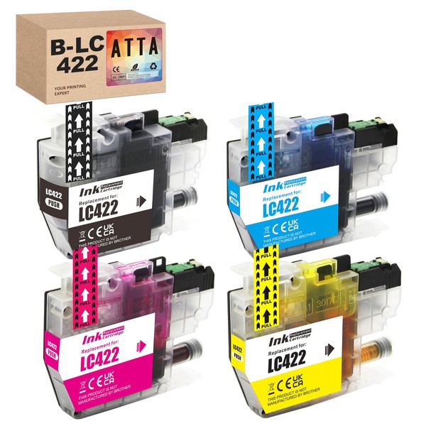 ATTA LC-422 Ink Cartridges Replacement for Brother LC-422 LC-422XL Ink