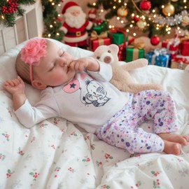 JIZHI Lifelike Reborn Baby Dolls Girl, 17 Inch Real Baby Doll Soft Body Realistic Newborn Vinyl Silicone Baby Doll Full Body Poseable Real Life Baby Dolls with Feeding Kit Gift Box for Kids Age 3+