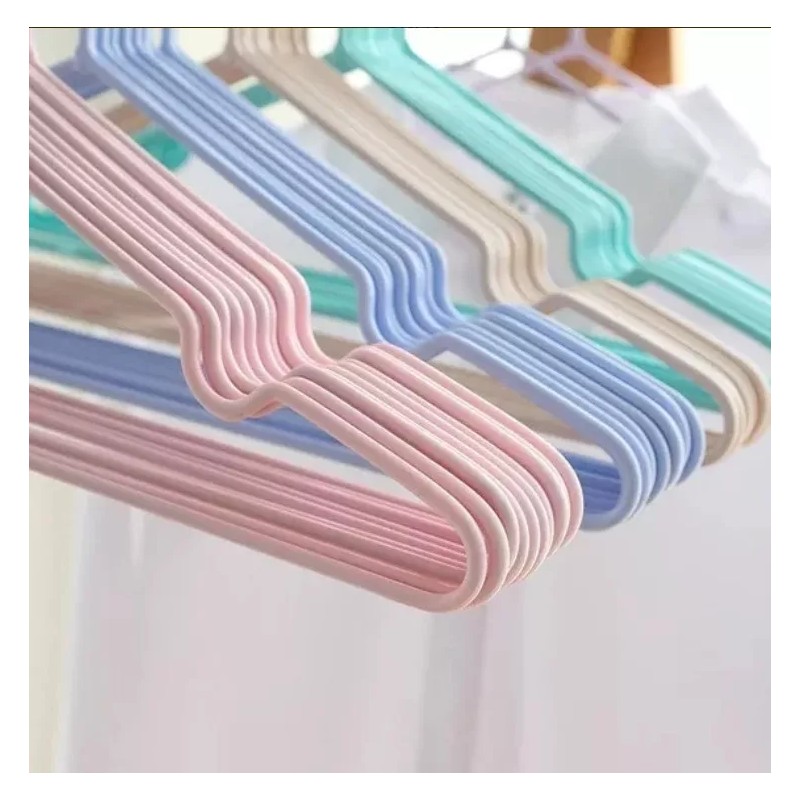 24x7 Paquete 100 Ganchos Ropa Metalicos Antiderrapantes Mayoreo