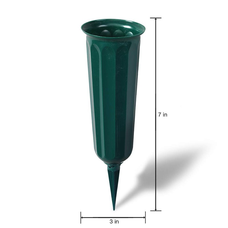 FloraCraft Plastic Cemetery Vase With Detachable Spike 3 Inch x