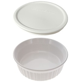 Corningware 24oz/708 ml Round French White Casserole Dish & F-24 24oz French White Lid