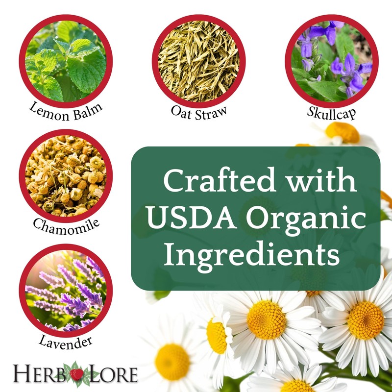 Herb Lore Relax Tincture - Organic Liquid Extract Drops with