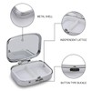 Metal 2 Compartment Pill Organizer Travel Friendly Portable Compact Pill