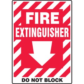 Accuform "Fire Extinguisher - Do Not Block" Safety Sign, Accu-Shield™, 14 x 10 Inches (MFXG558XP)