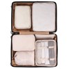 Adwaita 6 Set Packing Cubes, Travel Luggage Packing Organizers (Ivory)