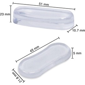 5 Pcs Transparent Toilet Seat Bumper Set, Silicone Strong Adhesive Toilet Seats Lid Bumpers, Toilet Seat Buffers Toilet Lid Rubber Pads for, Home, Hotel and Hospital Toilets, Adhesive Lid Buffers