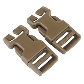 YASHALY 2pcs 1'' Secure and Reliable Tactical Quick-Release SRB QASM Buckles Side Release Buckle for Heavy-Duty Use (TAN)