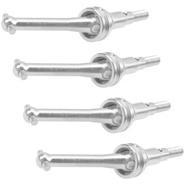 ShareGoo Steel CVD Drive Shaft Dogbone w/Hex Wheel Hubs Hex Adapter Compatible with MJX Hyper Go 14301 14302 1/14 RC Car (Silver)