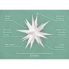 Elf Logic 21" Large Warm White LED Moravian Star -