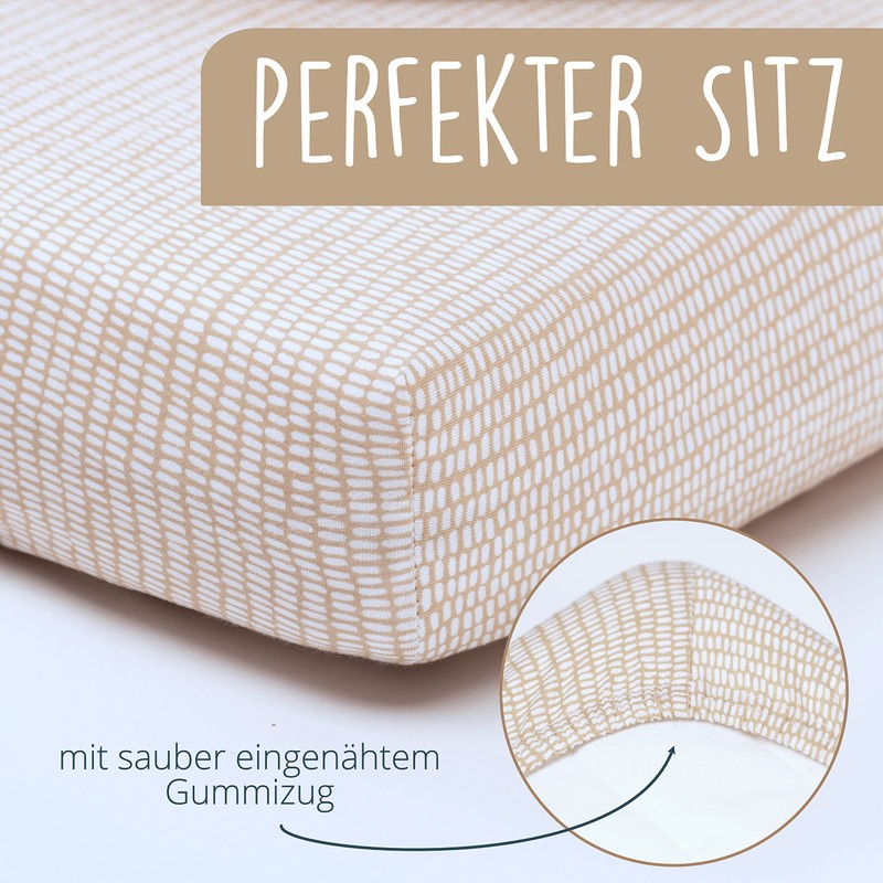 mimaDu - Set di 2 lenzuoli con angoli elasticizzati in