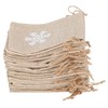 25Pcs Drawstring Bag Like Linen Snow Pattern Gift Bag Christmas