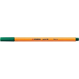 STABILO Point 88-0.4mm Fineliner - Single Pen - Pine Green