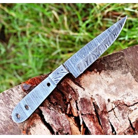 Damascus FULL TANG HAND FORGED DAMASCUS STEEL BLANK BLADE STEAK CHEF KNIFE 2859